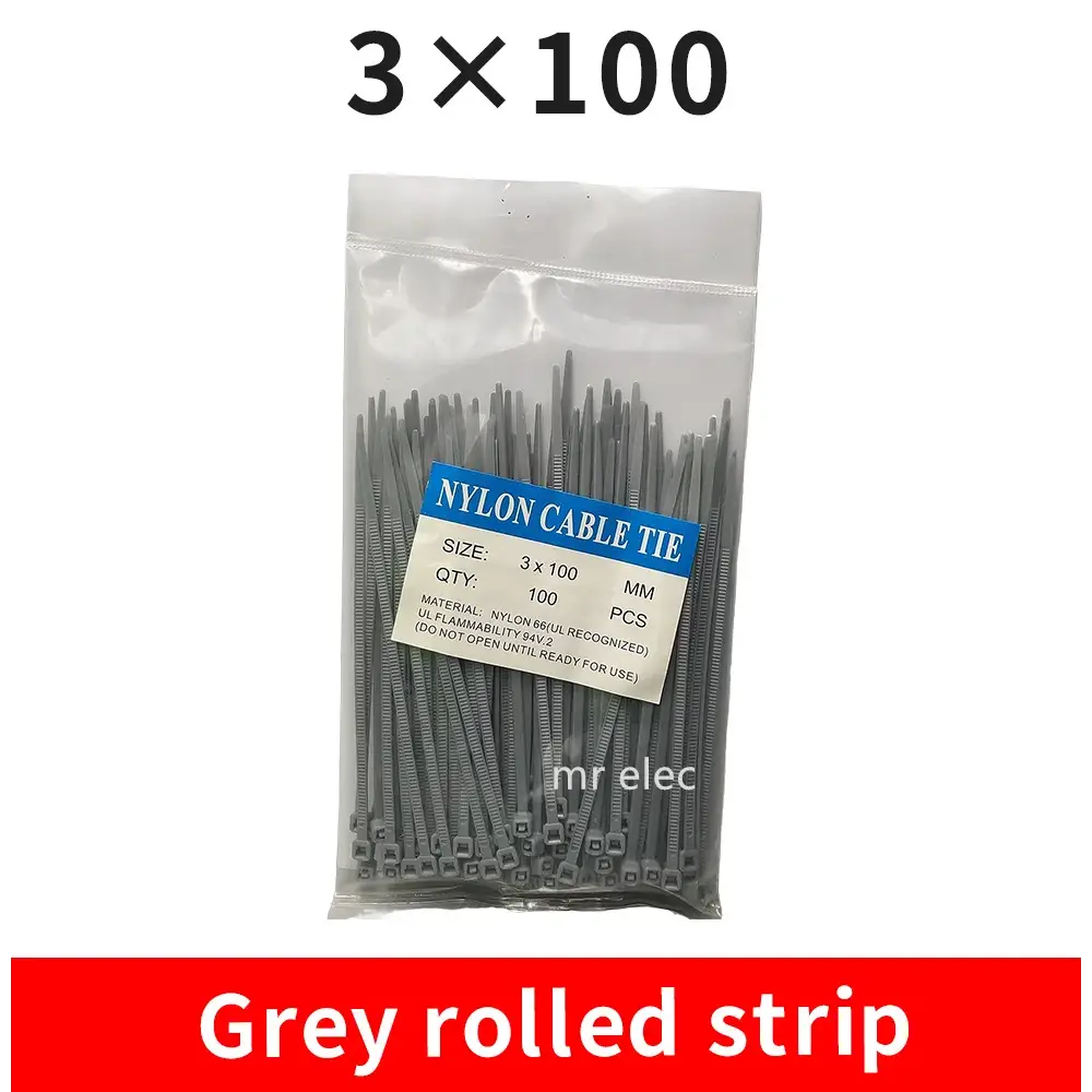 Cable Ties 100pcs 3*100mm Colorful Factory Standard Self-locking Plastic NylonWire Zip Tie