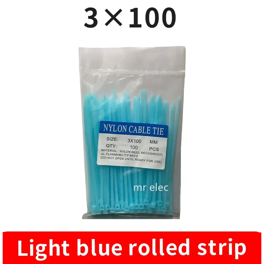Cable Ties 100pcs 3*100mm Colorful Factory Standard Self-locking Plastic NylonWire Zip Tie