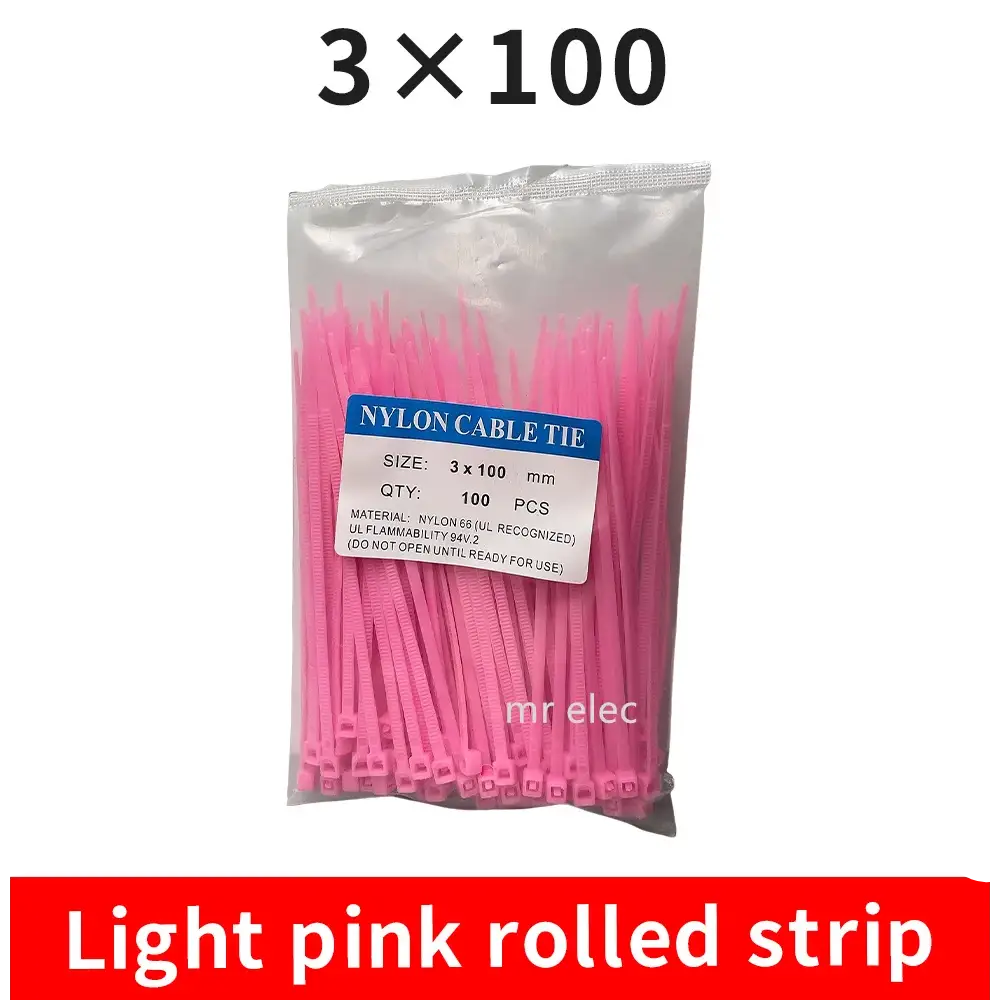 Cable Ties 100pcs 3*100mm Colorful Factory Standard Self-locking Plastic NylonWire Zip Tie