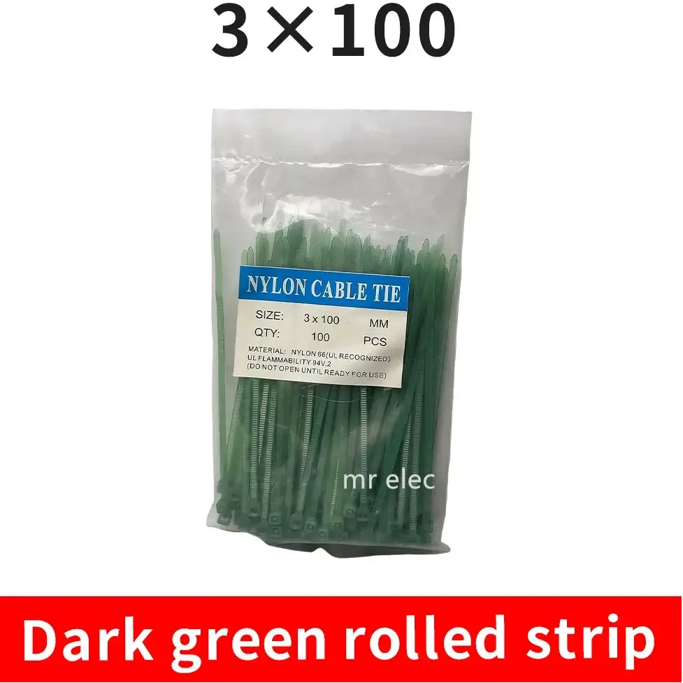 Cable Ties 100pcs 3*100mm Colorful Factory Standard Self-locking Plastic NylonWire Zip Tie