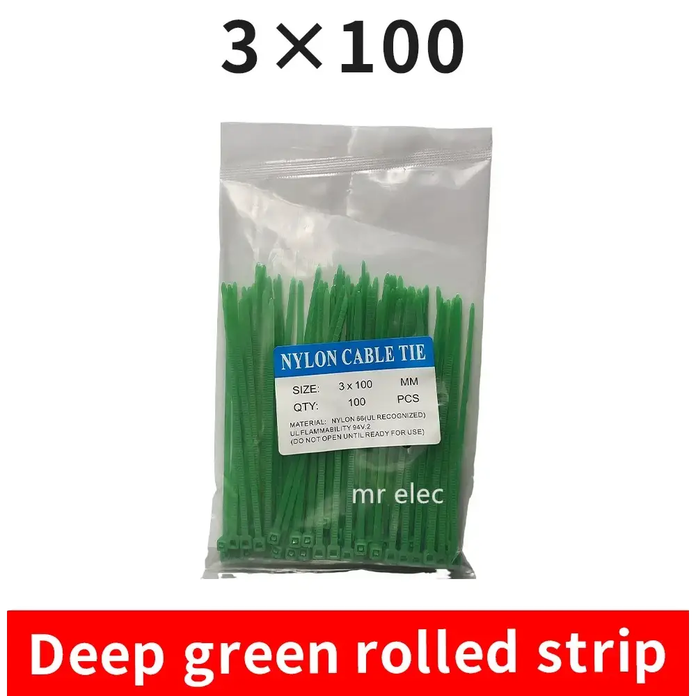 Cable Ties 100pcs 3*100mm Colorful Factory Standard Self-locking Plastic NylonWire Zip Tie