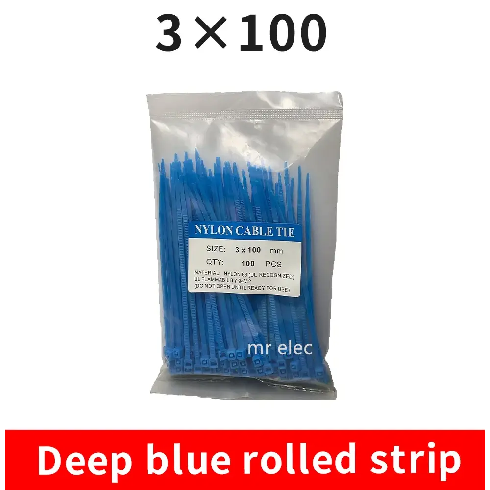 Cable Ties 100pcs 3*100mm Colorful Factory Standard Self-locking Plastic NylonWire Zip Tie