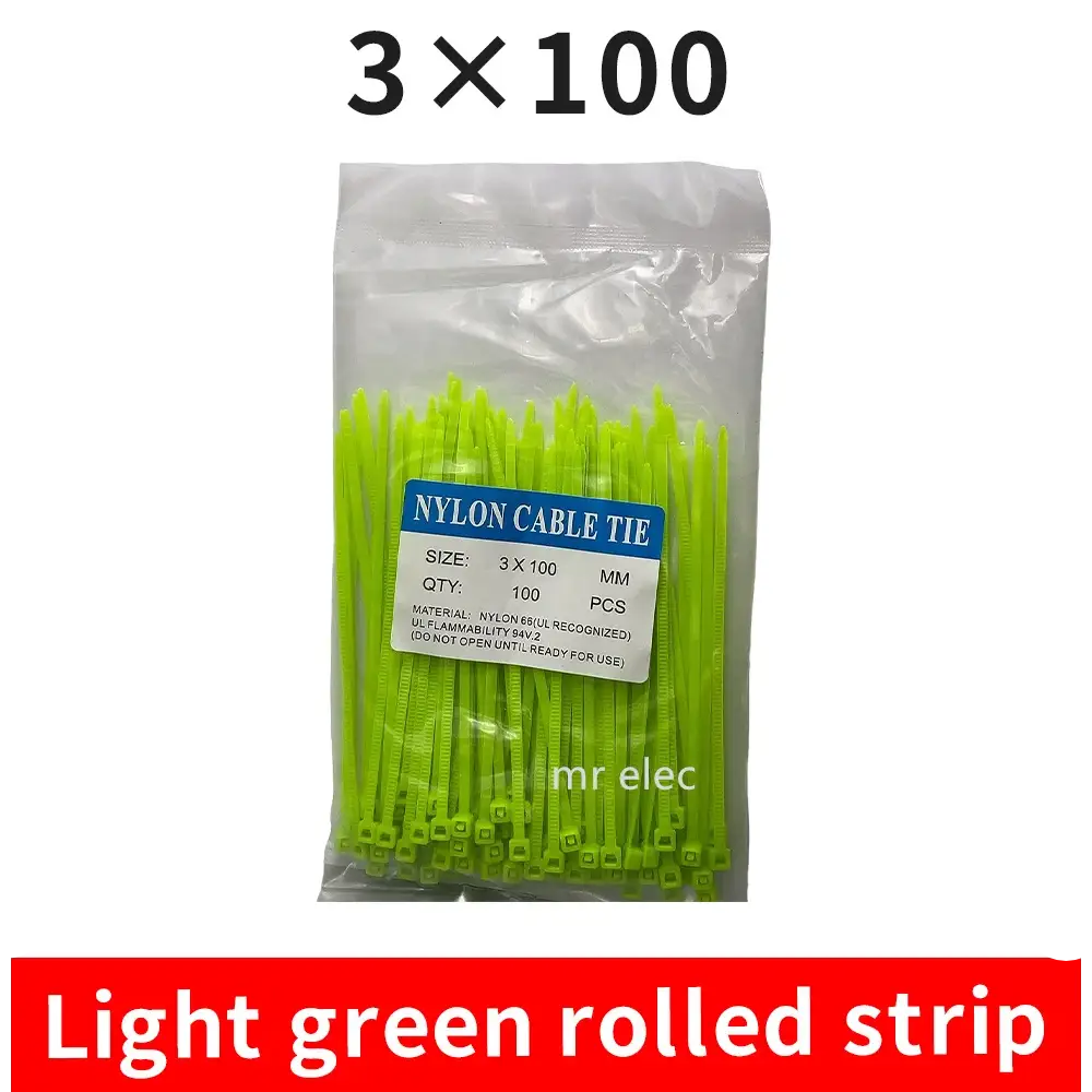Cable Ties 100pcs 3*100mm Colorful Factory Standard Self-locking Plastic NylonWire Zip Tie