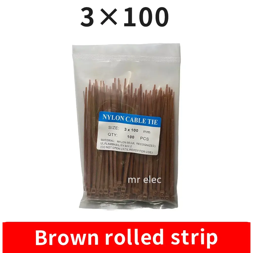 Cable Ties 100pcs 3*100mm Colorful Factory Standard Self-locking Plastic NylonWire Zip Tie