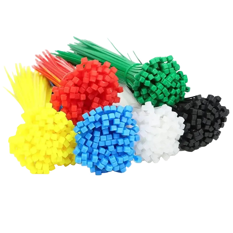 Cable Ties Nylon Self Locking 100/150/200mm Multicolour Plastic Zip Wire Binding Wrap Straps DIY Cable Fasten Organiser