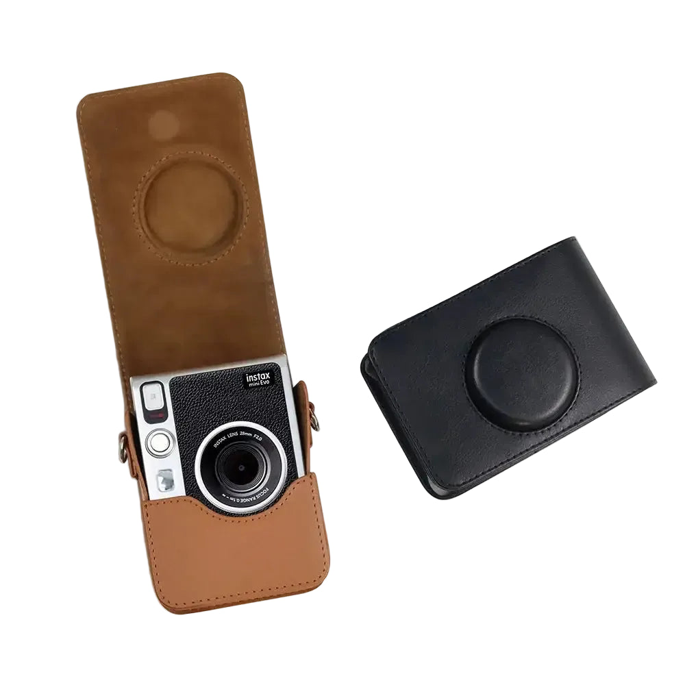 Camera Bag For Fujifilm Instax Mini EVO Instant Film Camera Case PU Leather Soft Silicone Cover Bag with Shoulder Strap