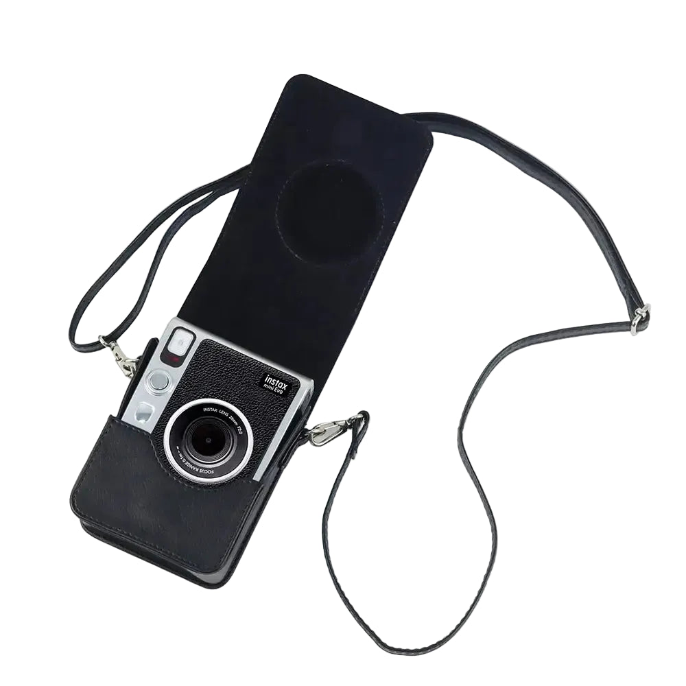 Camera Bag For Fujifilm Instax Mini EVO Instant Film Camera Case PU Leather Soft Silicone Cover Bag with Shoulder Strap