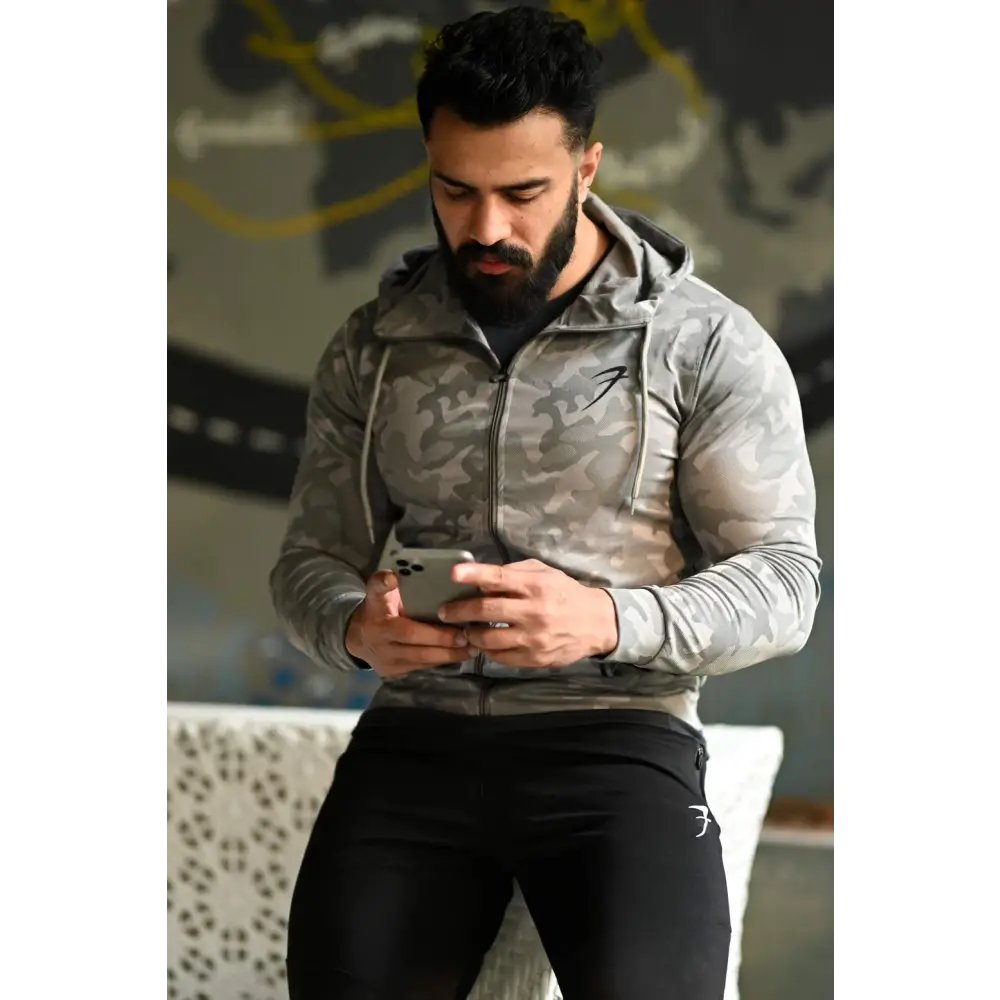 Camo Jacket Light Grey