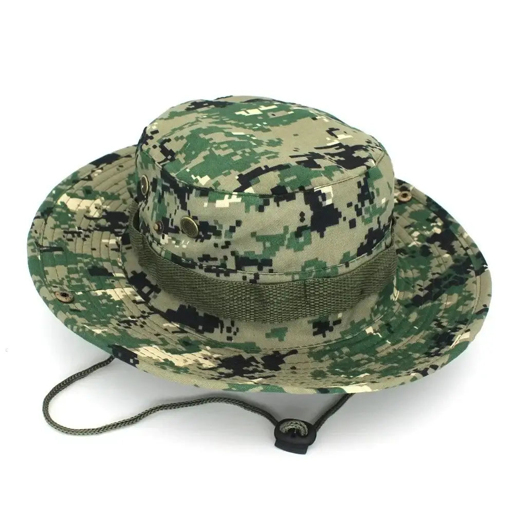 Camouflage Tactical Cap Boonie Hat Caps Camo Men Outdoor Sports Sun Bucket Cap Fishing Hiking Hunting Hats 60CM