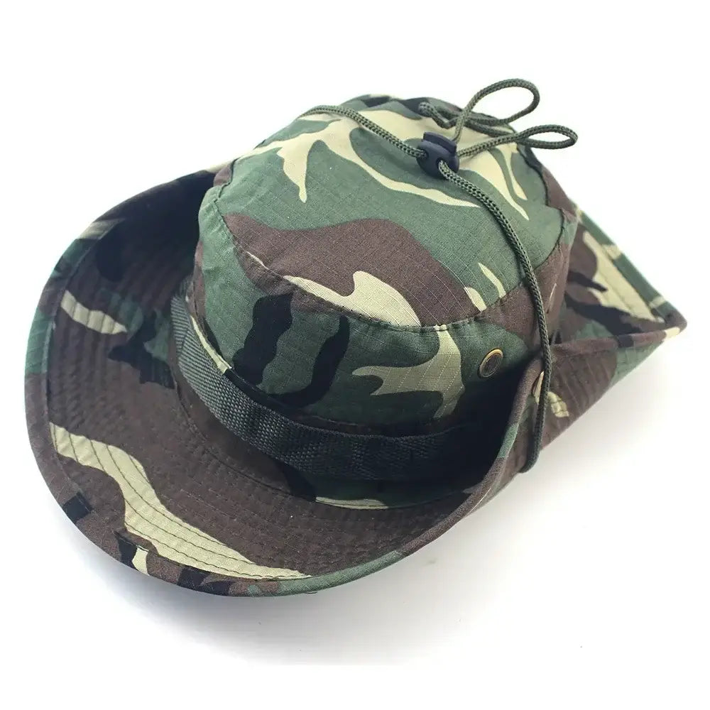 Camouflage Tactical Cap Boonie Hat Caps Camo Men Outdoor Sports Sun Bucket Cap Fishing Hiking Hunting Hats 60CM