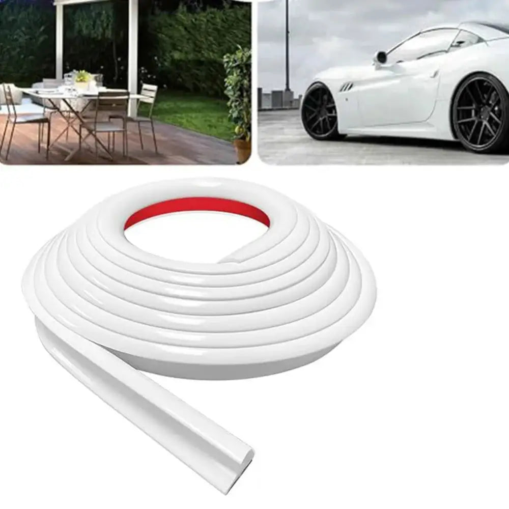 Camper Van Gutter Rain Guard – J Shape Drip Stop PVC Rain Gutter (5m) - 5m / Camper Van Gutter Rain Guard - HBC