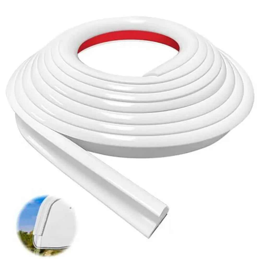 Camper Van Gutter Rain Guard – J Shape Drip Stop PVC Rain Gutter (5m) - 5m / Camper Van Gutter Rain Guard - HBC