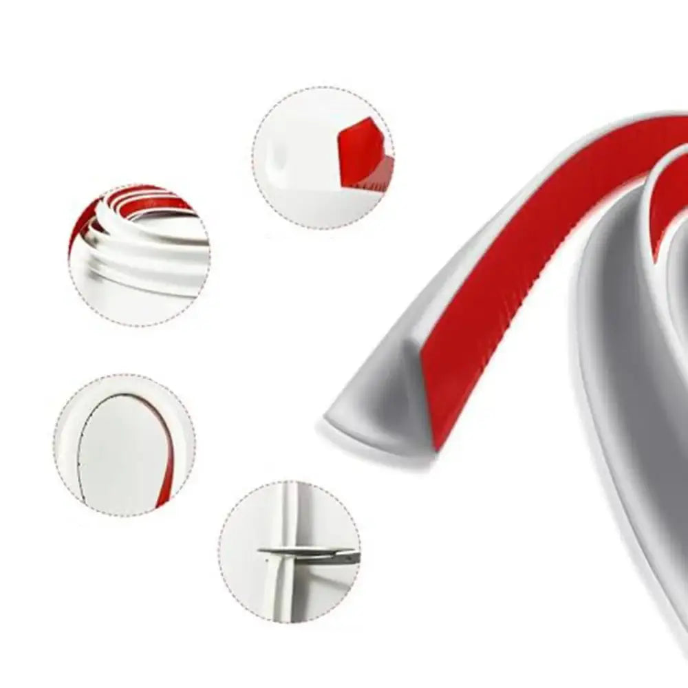 Camper Van Gutter Rain Guard – J Shape Drip Stop PVC Rain Gutter (5m) - 5m / Camper Van Gutter Rain Guard - HBC