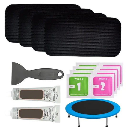 Camping Tent Trampoline Waterproof Patch Fixing Kit Trampoline Patch Repair Kit Repair Mat Tear Hole Repairing Tools