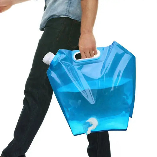 Camping Water Bag With Faucet Folding Water Storage Containers Portable 5/10L Water Bucket Collapsible Water Pouch Camp