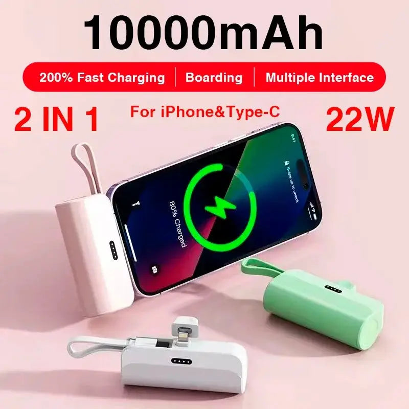 Capsule Mini Wireless 10000Mah Power Bank