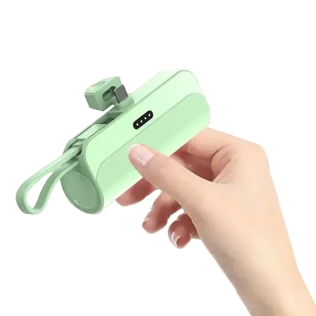 Capsule Mini Wireless 10000Mah Power Bank - Green Apple Plug / 10000Mah