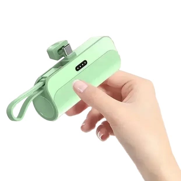 Capsule Mini Wireless 10000Mah Power Bank - Green Type-C Plug / 5000Mah