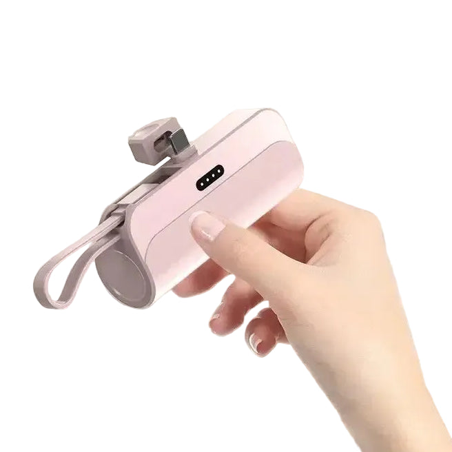 Capsule Mini Wireless 10000Mah Power Bank - Pink Apple Plug / 5000Mah