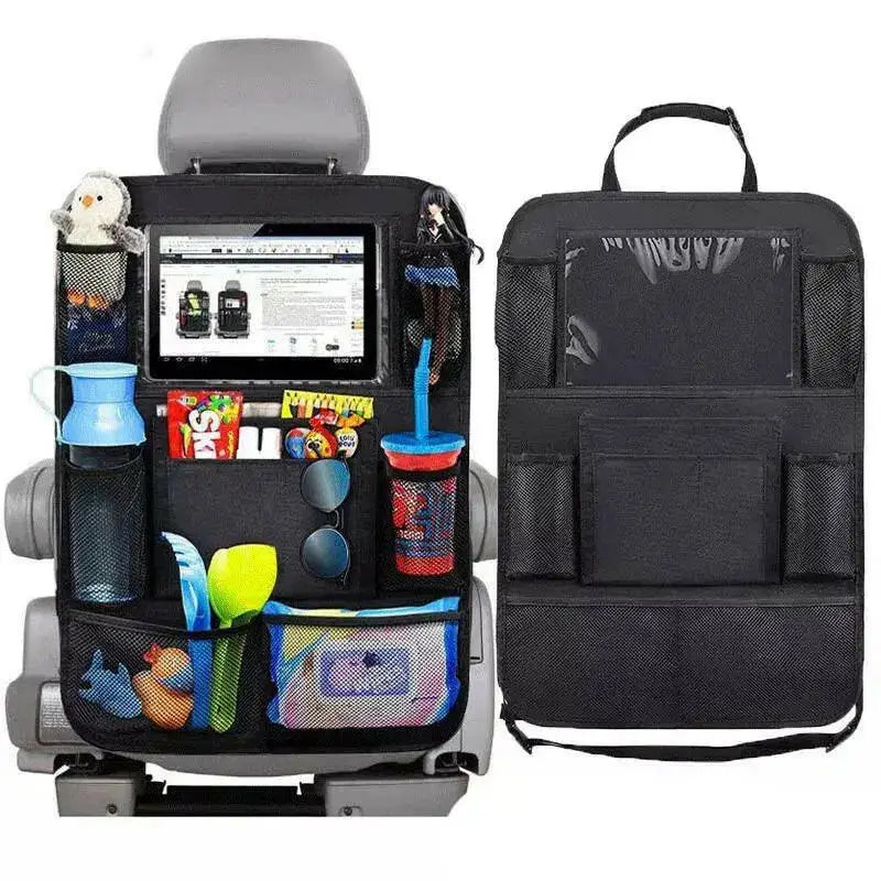 Car Backseat Organizer with Touch Screen Tablet Holder Auto Storage Pockets Cover Car Seat Back Protectors Car