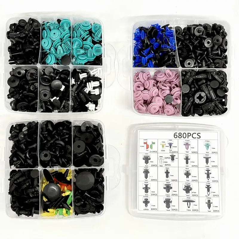 Car Fastener Clip Kit – Plastic Rivets & Retainer Pins (different types available) - HBC