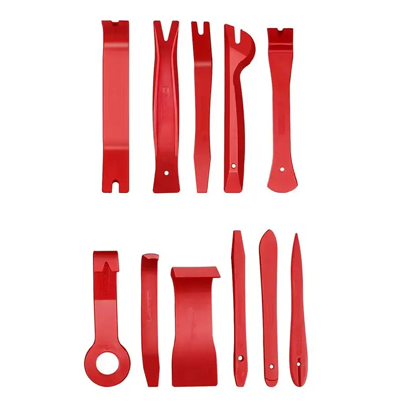 Car Interior Trim Removal Tool Kit (different sets & colours available) - Red 11pcs - HBC