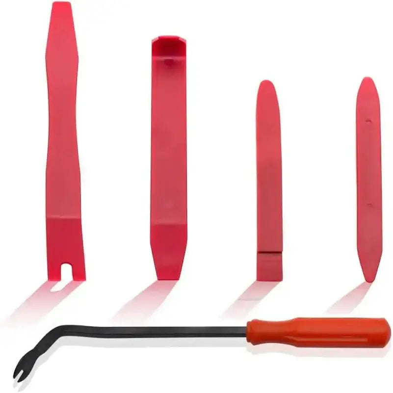 Car Interior Trim Removal Tool Kit (different sets & colours available) - Red 5pcs - HBC