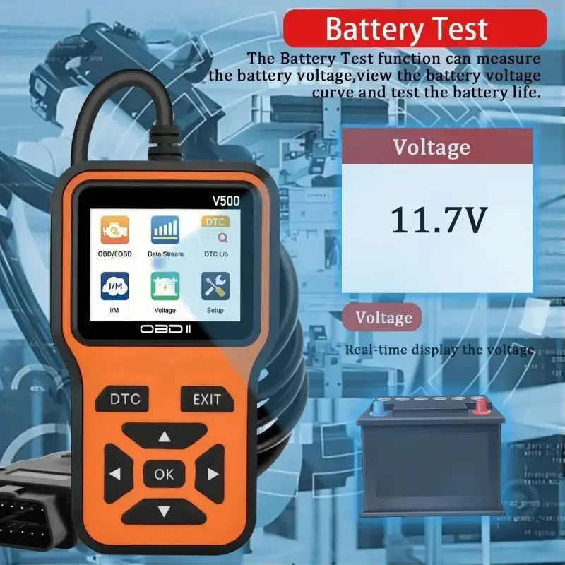 Car OBD2 Scanner Diagnostic Tool Code Reader Car Voltage Tester Engine Fault Code Scanner Charging Tester Diagnostic
