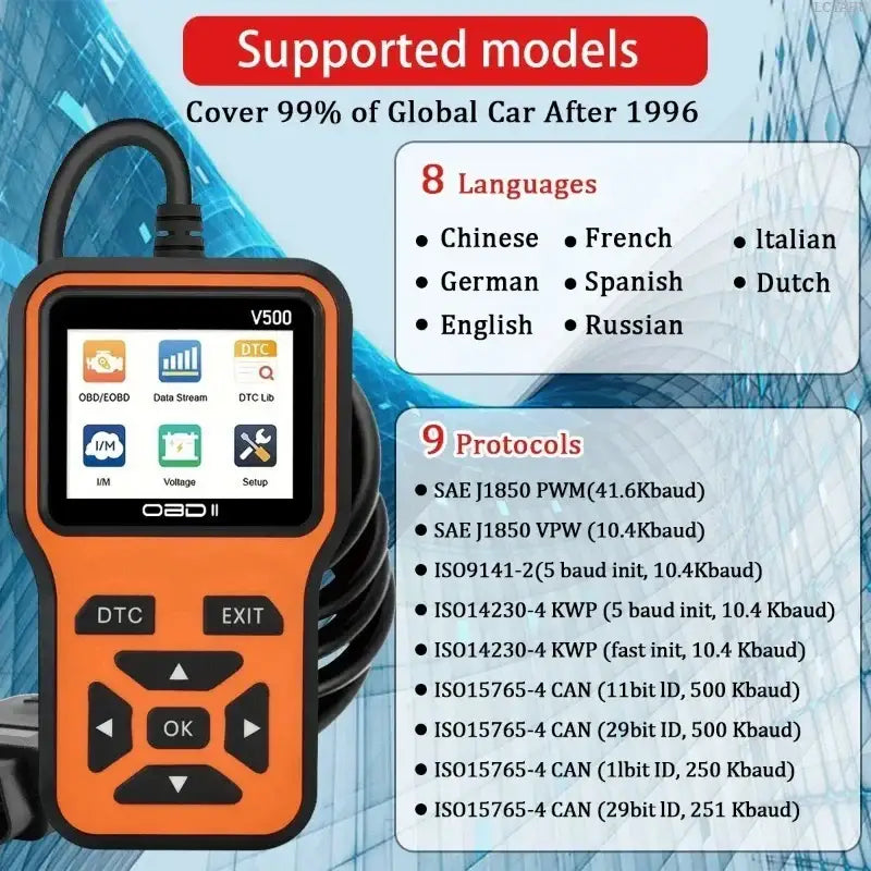 Car OBD2 Scanner Diagnostic Tool Code Reader Car Voltage Tester Engine Fault Code Scanner Charging Tester Diagnostic