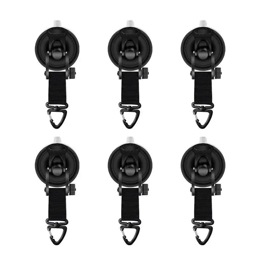 Car Tent Suction Cup Awning Anchor Hooks (different sets available) - Camping Accessory / Suction Cup Buckle / 6pcs - SS