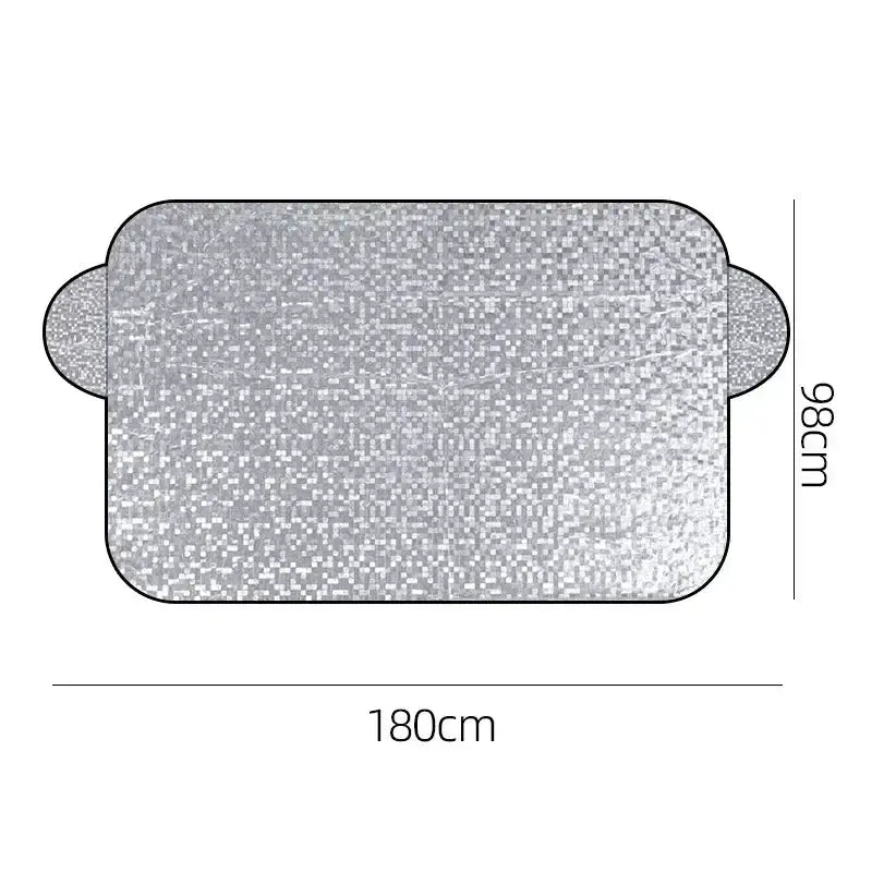Car Windshield Snow & Ice Protector – Front/Rear Winter / Sunshade Cover - 98x180cm - HBC