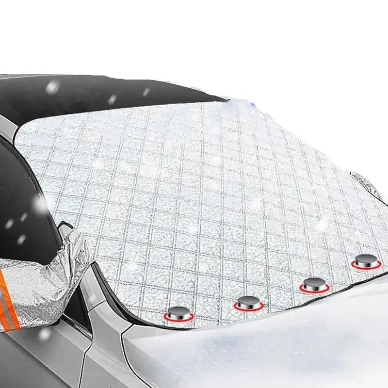 Car Windshield Snow & Ice Protector – Front/Rear Winter / Sunshade Cover - HBC
