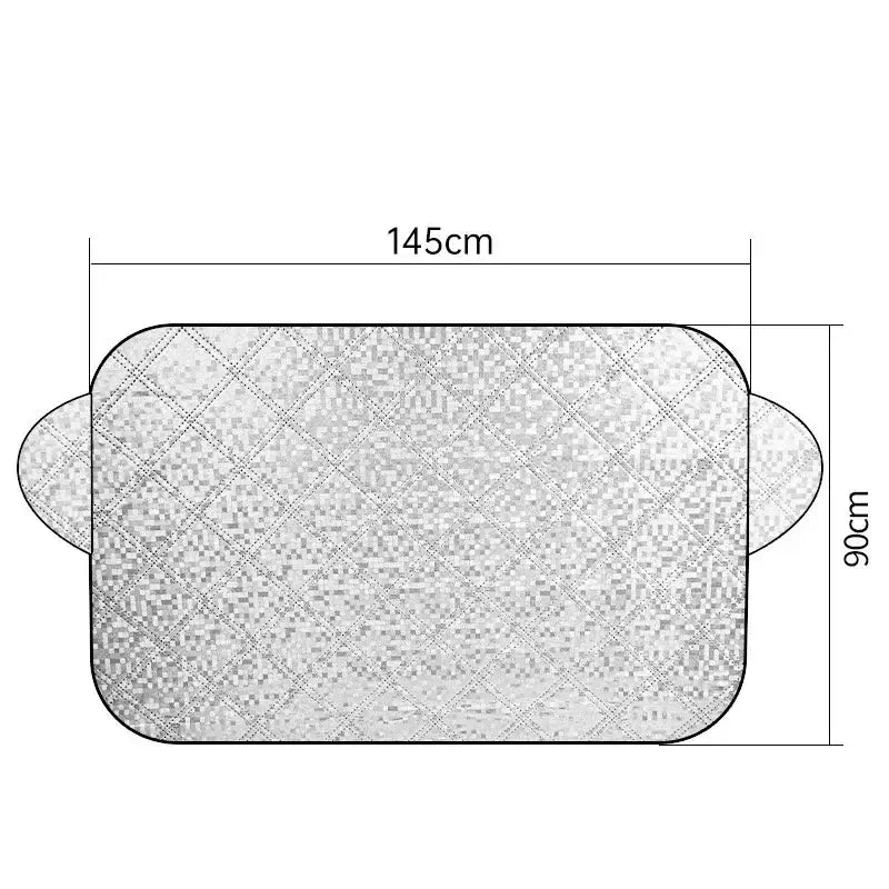 Car Windshield Snow & Ice Protector – Front/Rear Winter / Sunshade Cover - 90x145cm - HBC