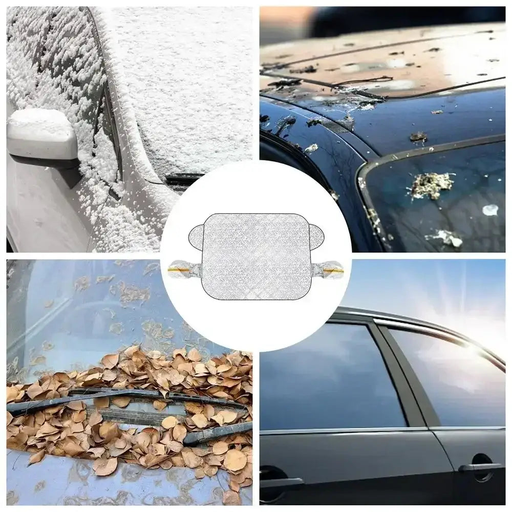 Car Windshield Snow & Ice Protector – Front/Rear Winter / Sunshade Cover - HBC