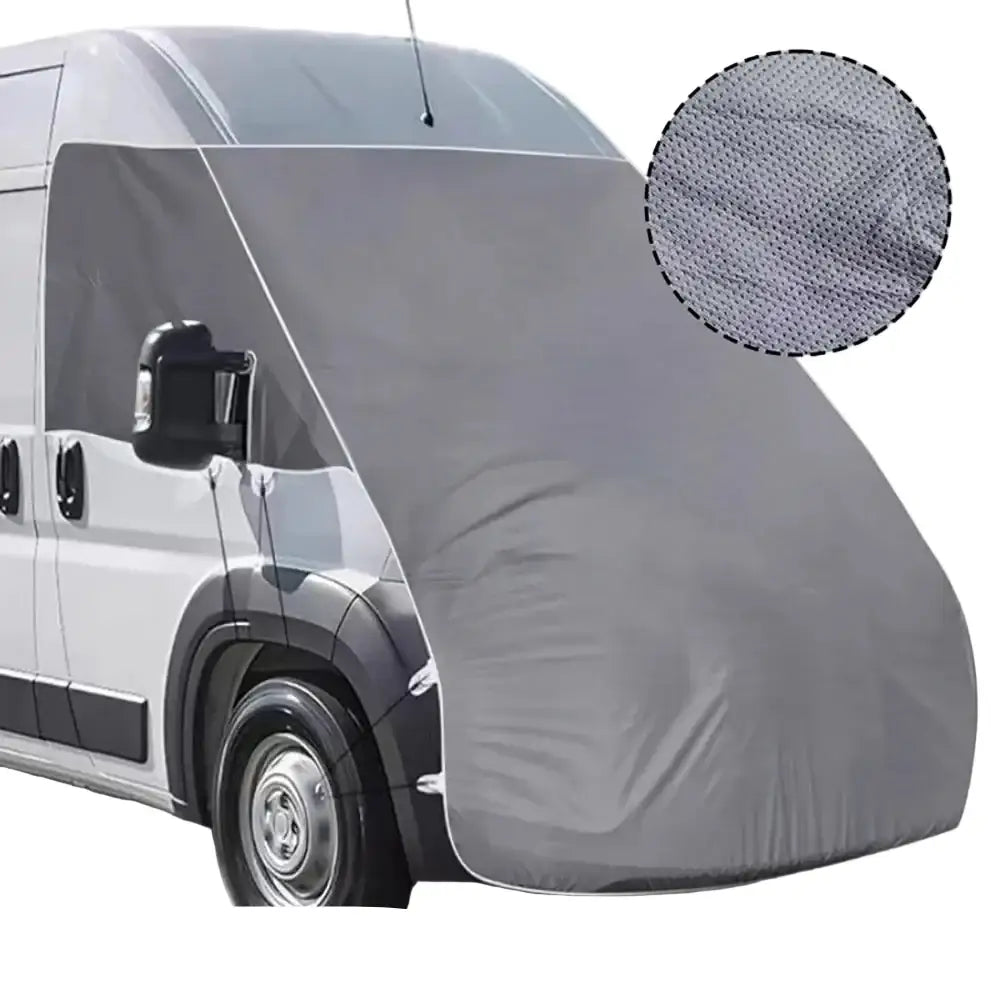 Caravan Motorhome Bonnet & Tailgate Protector Cover (Black & Gray) - RV Cover / Black - HBC