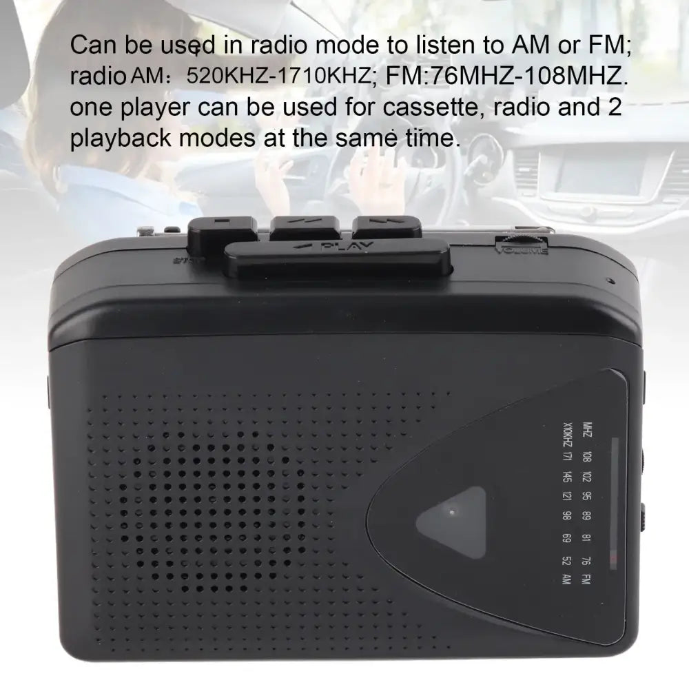 Cassette Player Tape Player Portable Cassette Player Classic Multifunction Supports AM FM Radio Stereo Compact Tape
