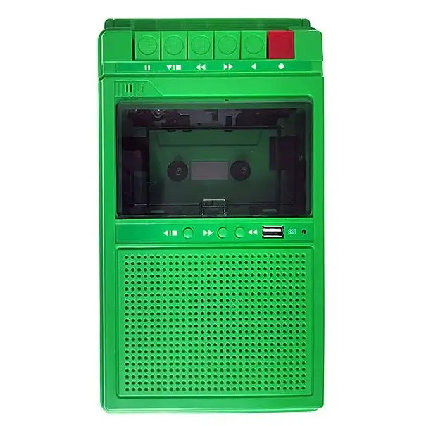 Cassette to USB Flash Converter Player (3 colours available) - Cassette Player / Green - SS