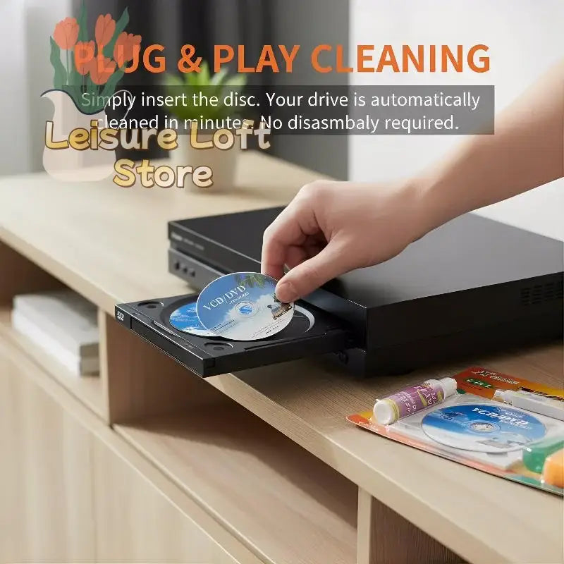 CD DVD VCD Player Lens Cleaner 1 Set Essential Kit For Long Lasting Audio Video Player Performance At Home Parties