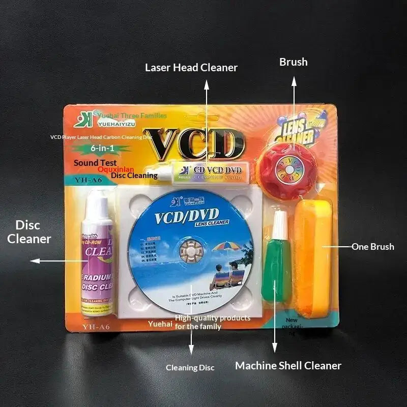CD DVD VCD Player Lens Cleaner 1 Set Essential Kit For Long Lasting Audio Video Player Performance At Home Parties