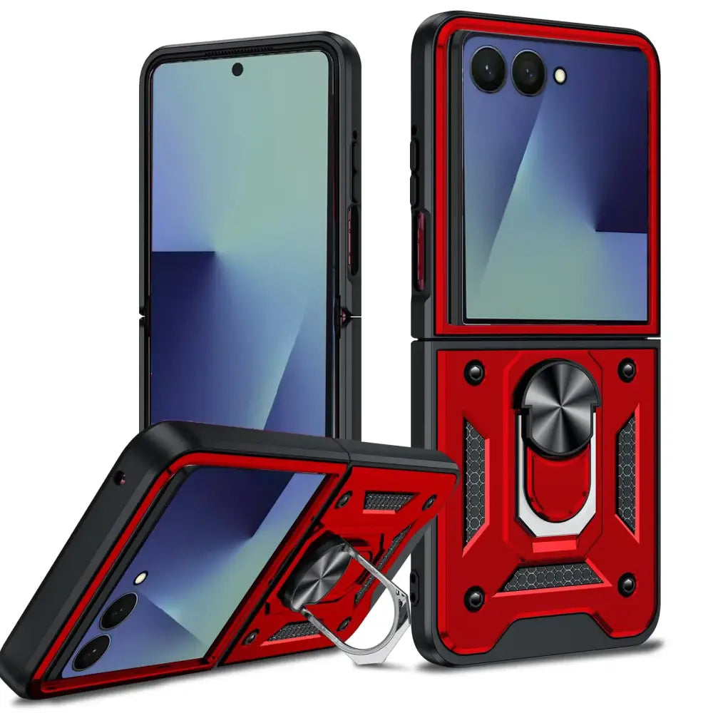 Rugged Military Grade Cover for the Samsung Galaxy Z Flip7 (7 colours available) - Red / Samsung Z Flip7 - 9eight5