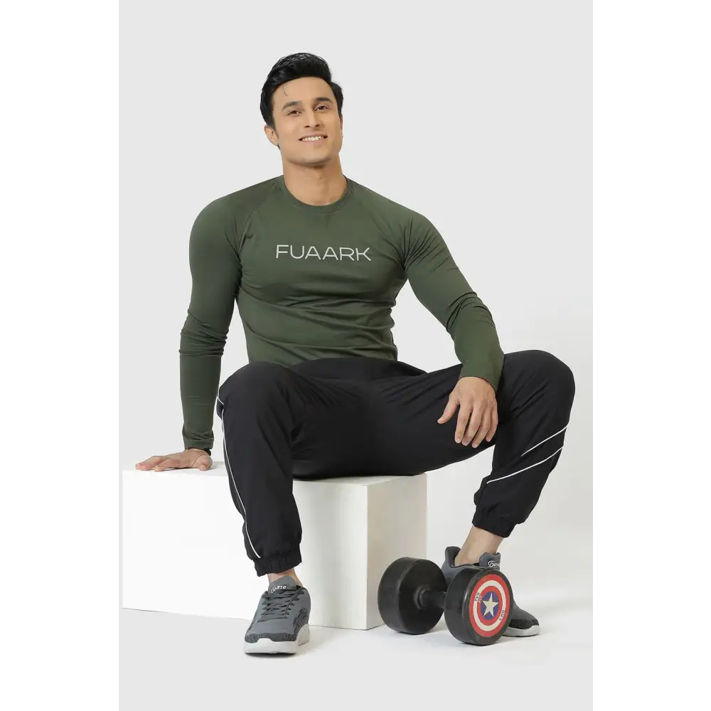 Chase Full Sleeves T-shirt Olive - Tshirts