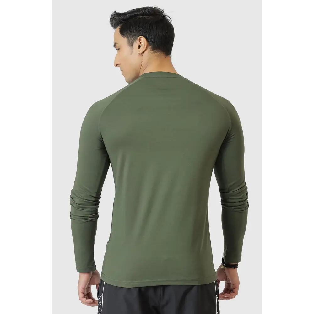 Chase Full Sleeves T-shirt Olive - Tshirts