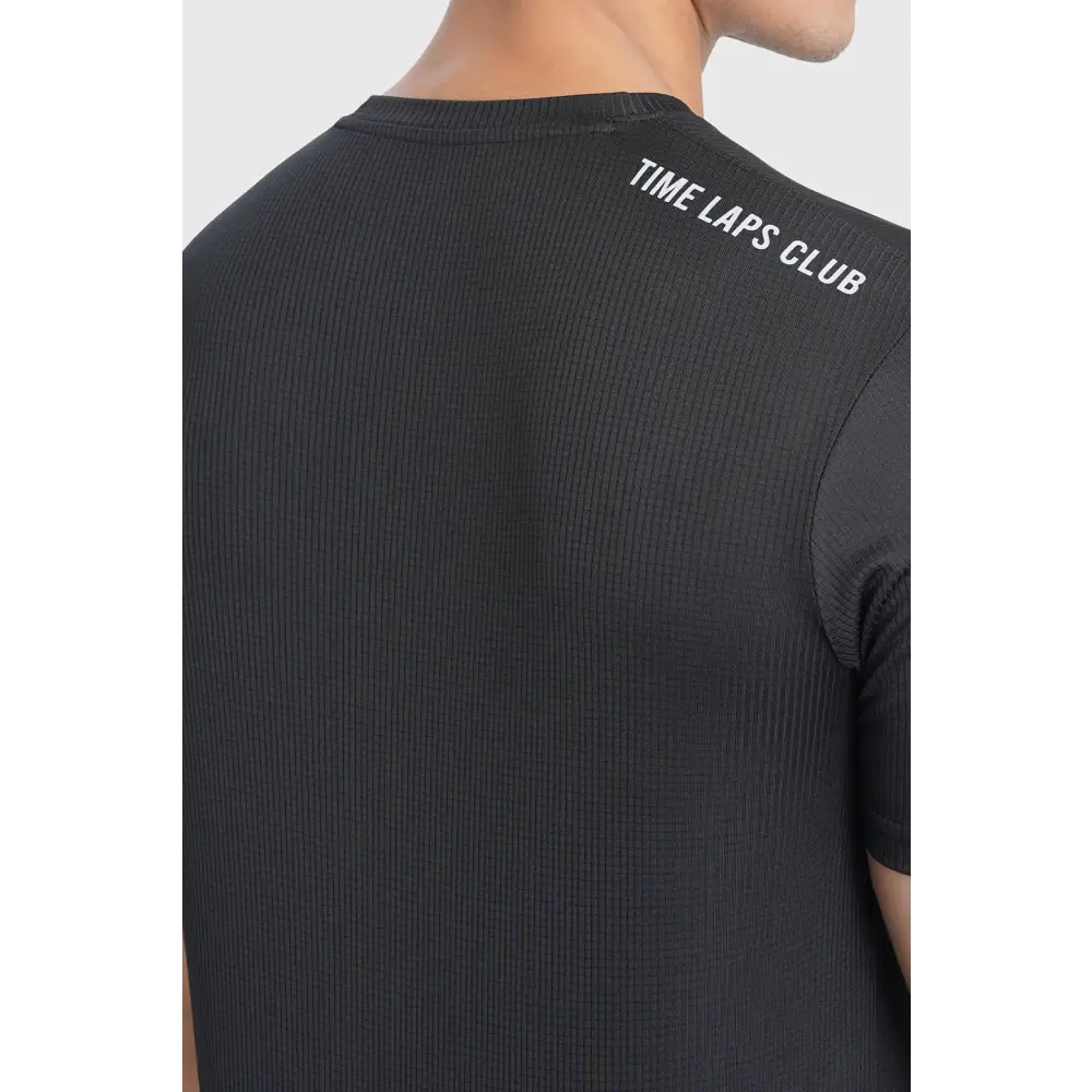 Checks Running T-shirt Black - Tshirts