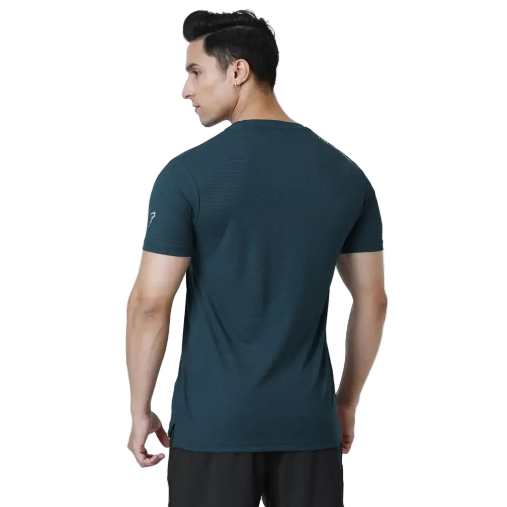 Checks Running T-shirt Bottle Green - Tshirts