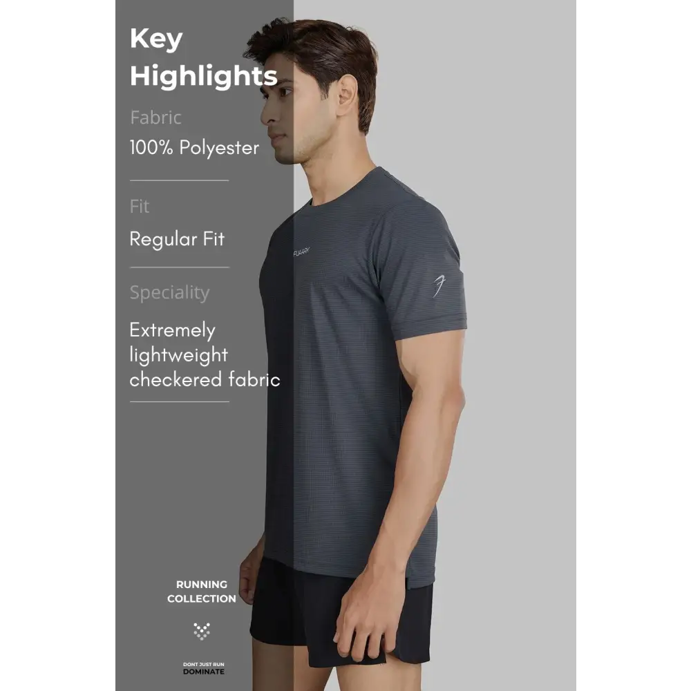 Checks Running T-shirt Grey - Tshirts