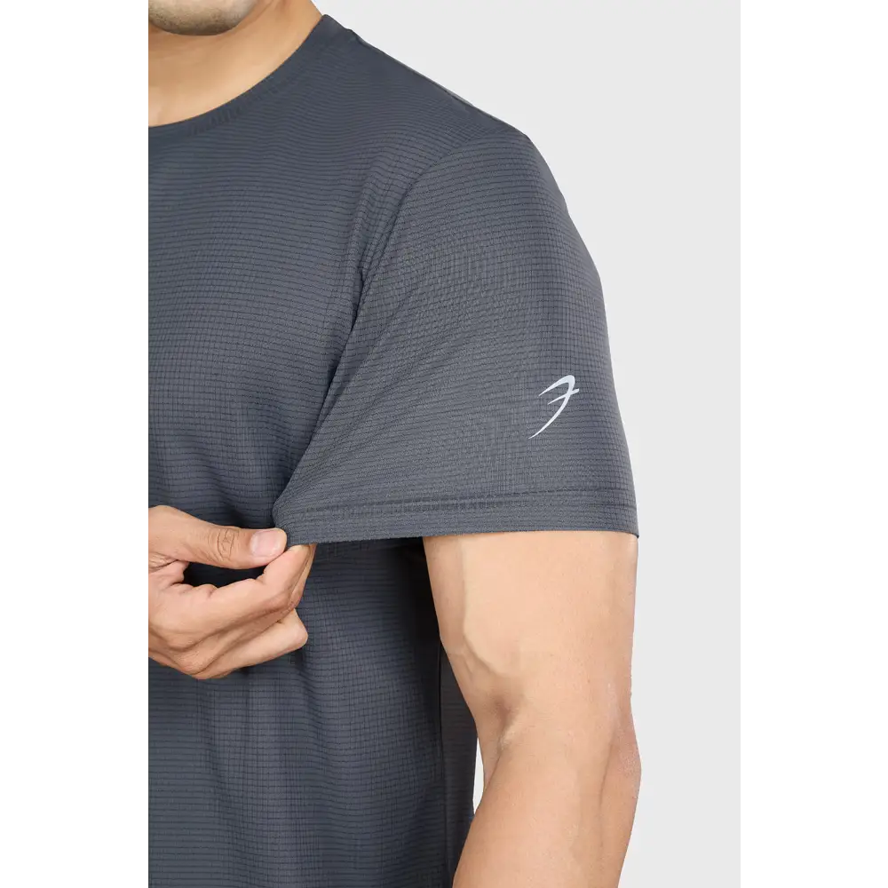 Checks Running T-shirt Grey - Tshirts