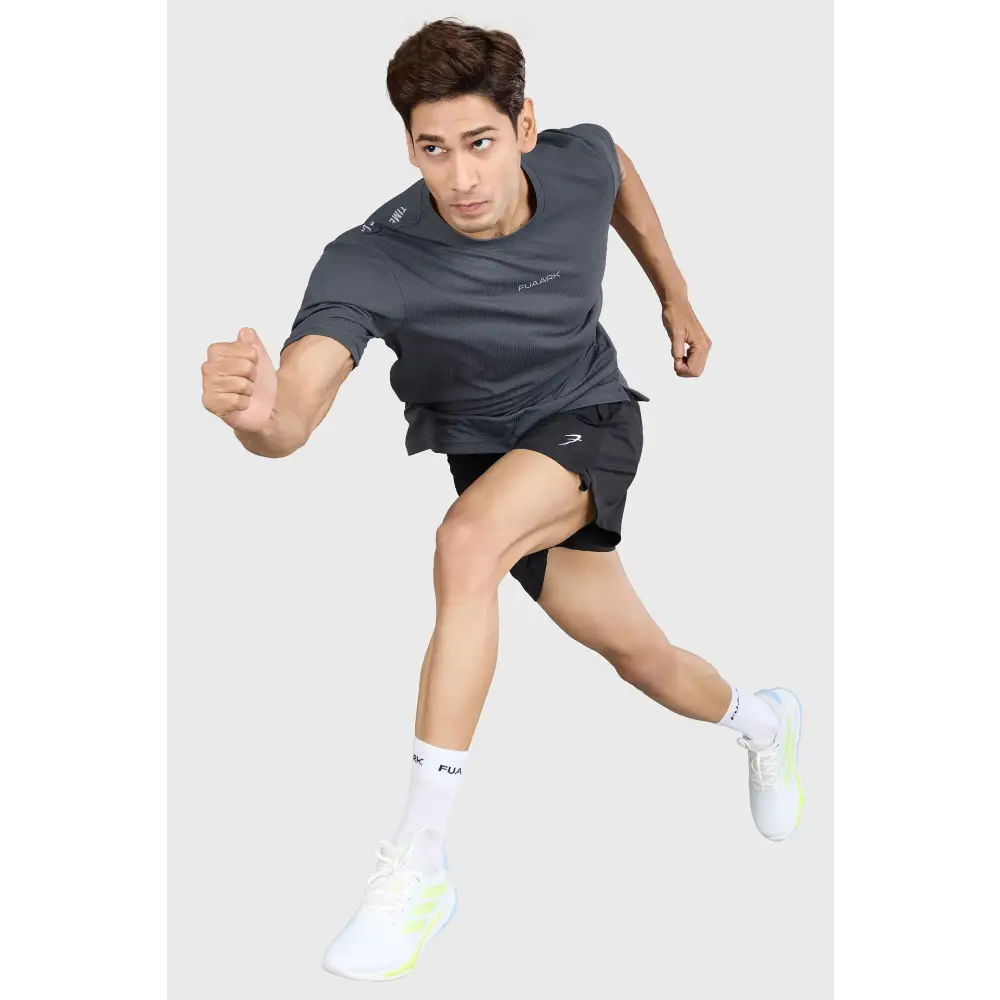 Checks Running T-shirt Grey - Tshirts