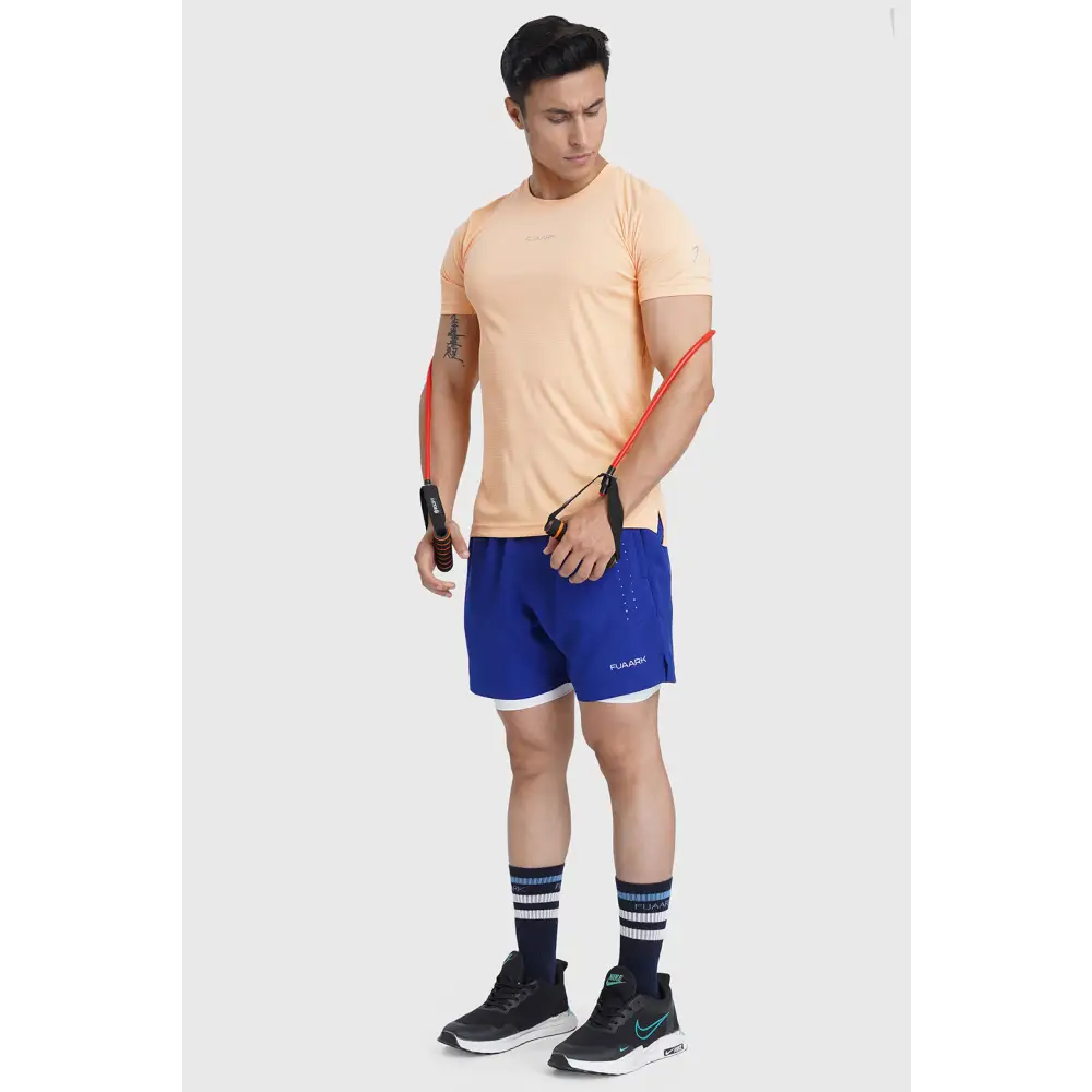 Checks Running T-shirt Peach - Tshirts