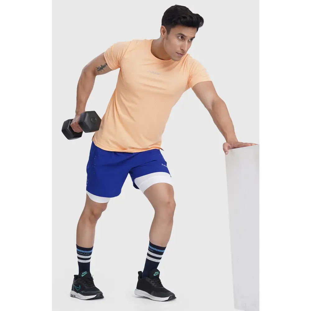 Checks Running T-shirt Peach - Tshirts