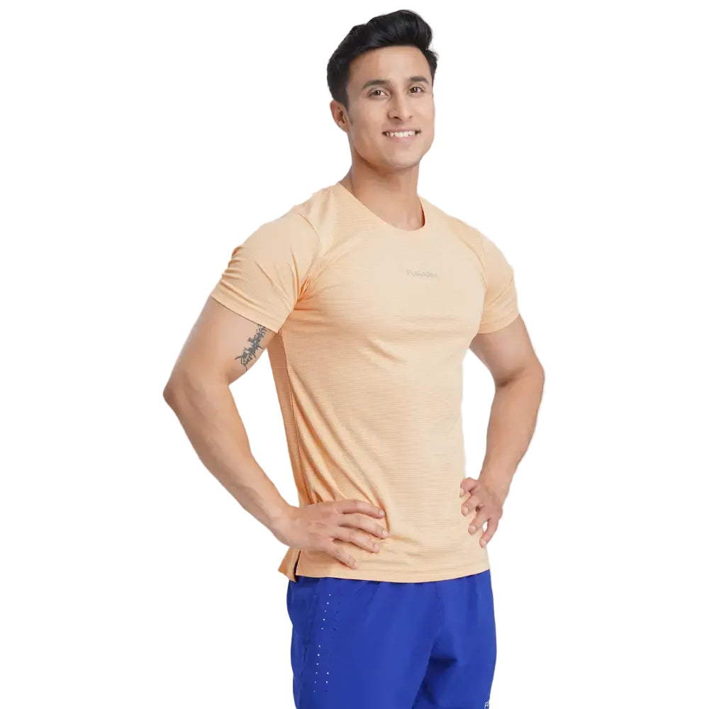 Checks Running T-shirt Peach - Tshirts